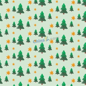 圣诞树装饰平铺背景矢量图